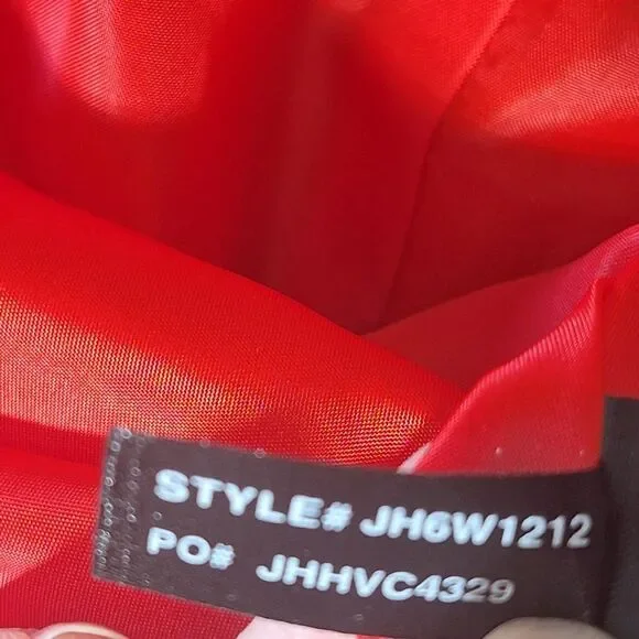 Jessica Howard Sequin Midi Dress Sleeveless Black Red Formal 16 W Womens - Picture 10 of 11